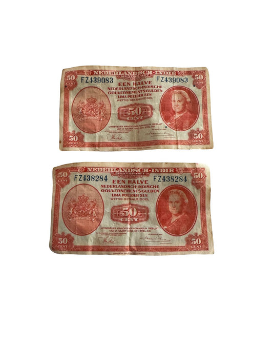 50cent Nederlandsch-Indische 1943